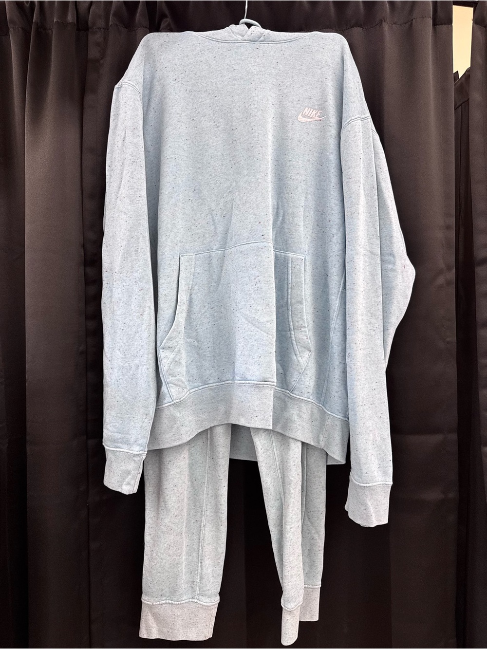 Nike Light Blue Speckled Crewneck Sweatshirt and Joggers Set